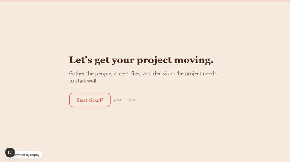 Client kickoff — Built-in template