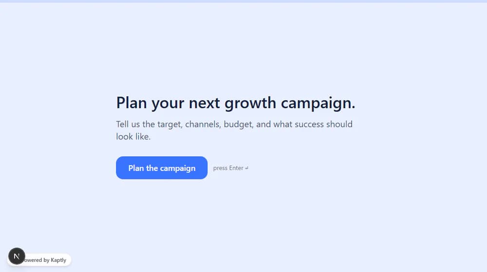 Growth campaign — Built-in template