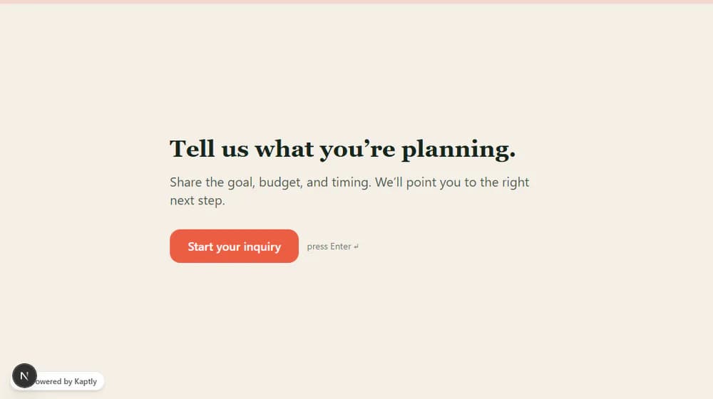 New client inquiry — Built-in template