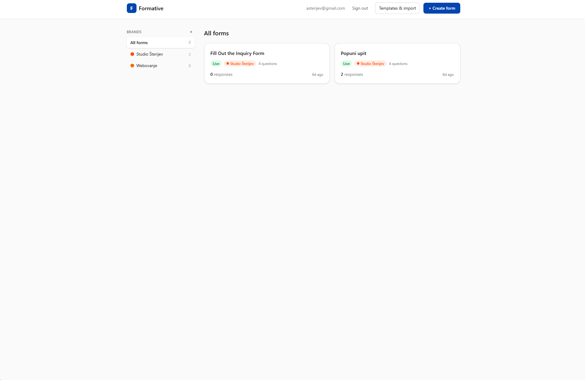 Formative dashboard, July 2026